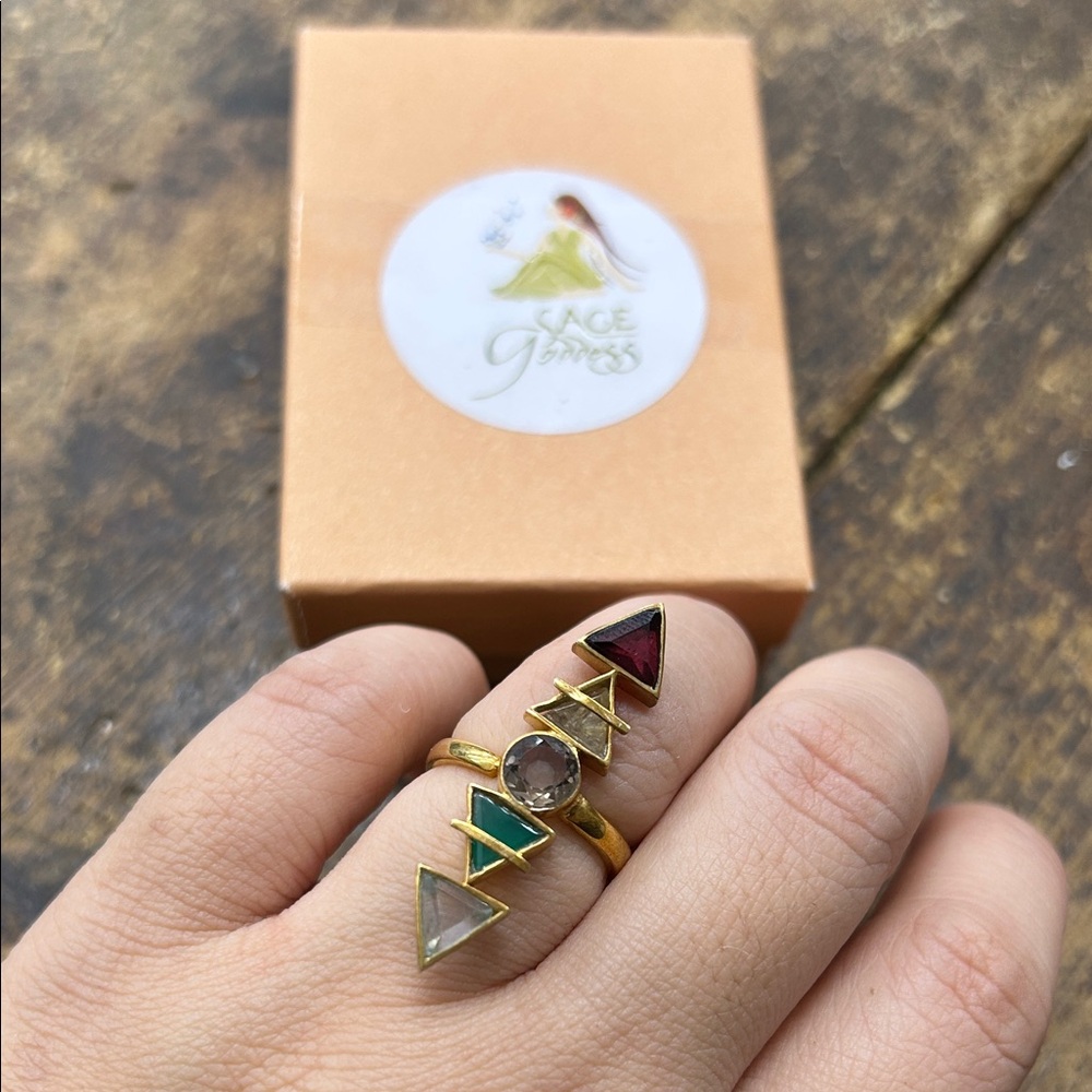 Sage Goddess Labradorite Elemental Alchemy Ring (Adjustable)